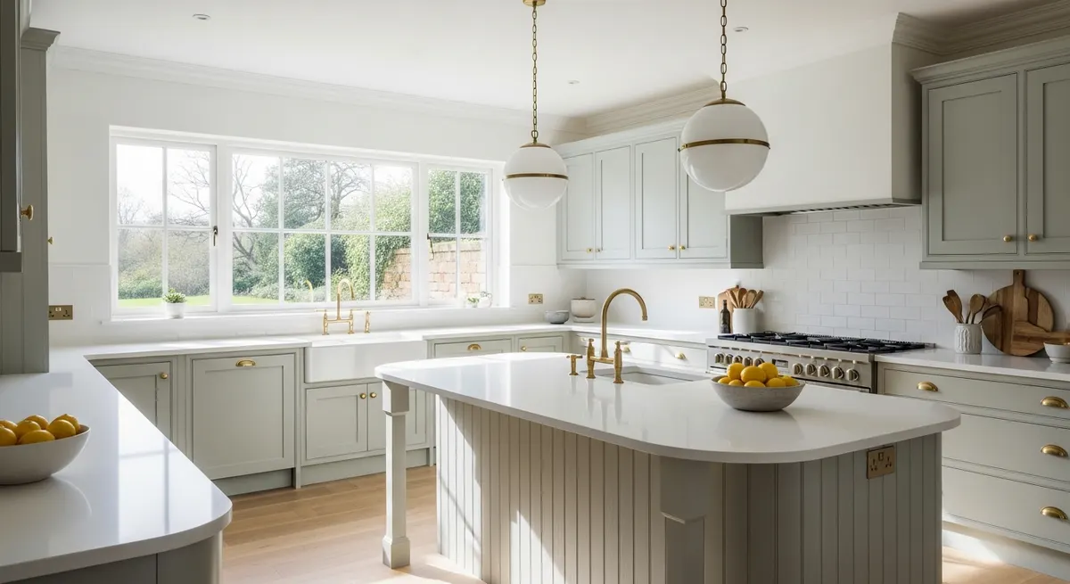 Bright Sage Green Modern Kitchen
