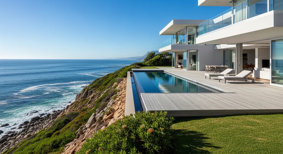 Modern Cliffside Infinity Pool Deck